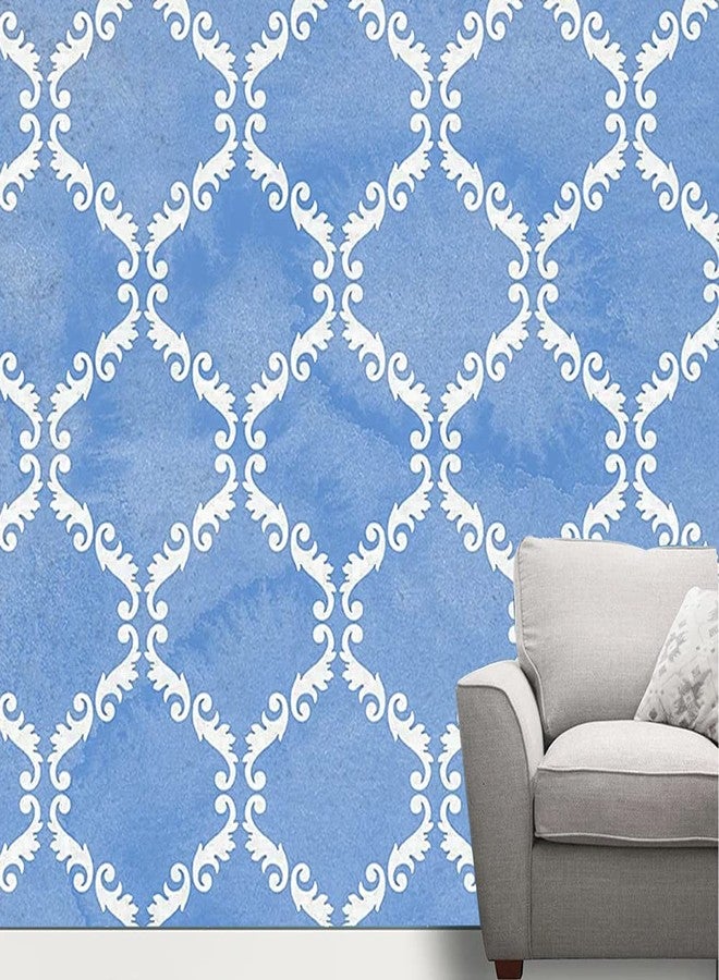 DECORNOW Compatible Trendy Rangoli Design Reusable DIY Wall Stencil Painting, Suitable for Home Decoration, Wall Decoration Size : (16 inch x 24 inch) - Image 1